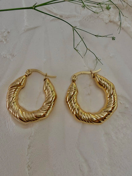 Croissant Twist Hoops