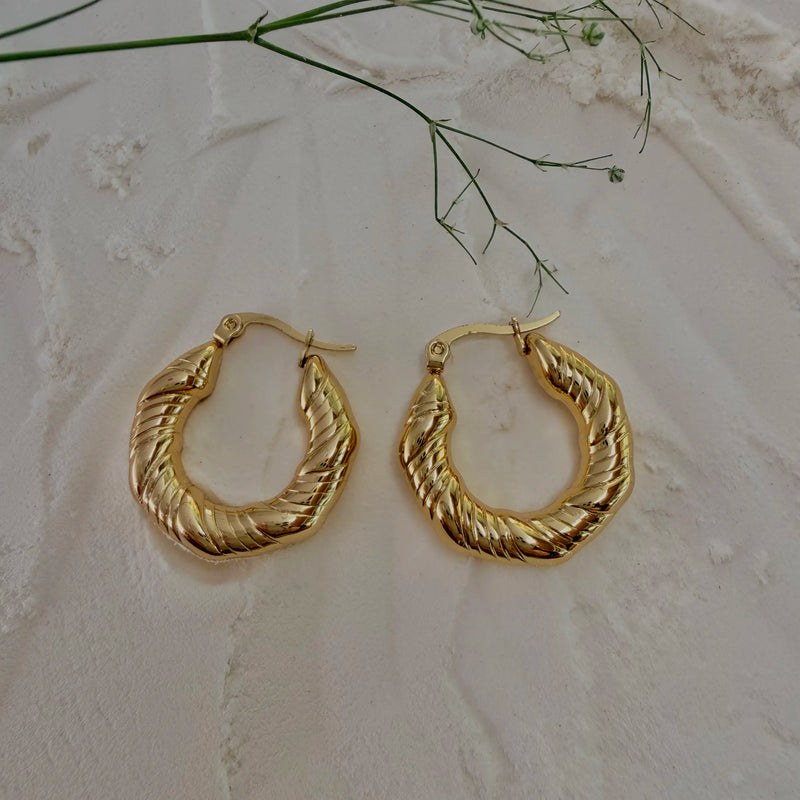 Croissant Twist Hoops
