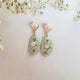 White Rose Pearl Earrings - AT-13A