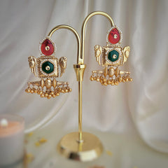 Royal Parrot Kashmiri Chalcedony Earrings - KE-05C