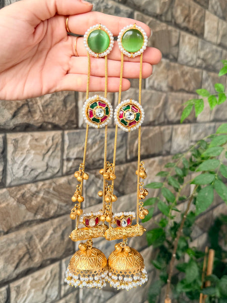 Temple Hues Kashmiri Chalcedony Earrings
