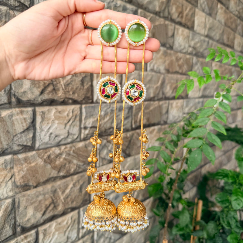 Temple Hues Kashmiri Chalcedony Earrings