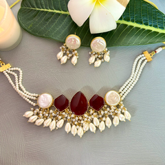 Pearlverse Mother of Pearl Necklace Set - 2MOP-02B