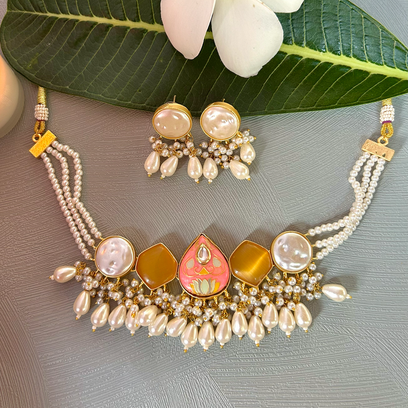 Sun Kissed Mother of Pearl Necklace Set